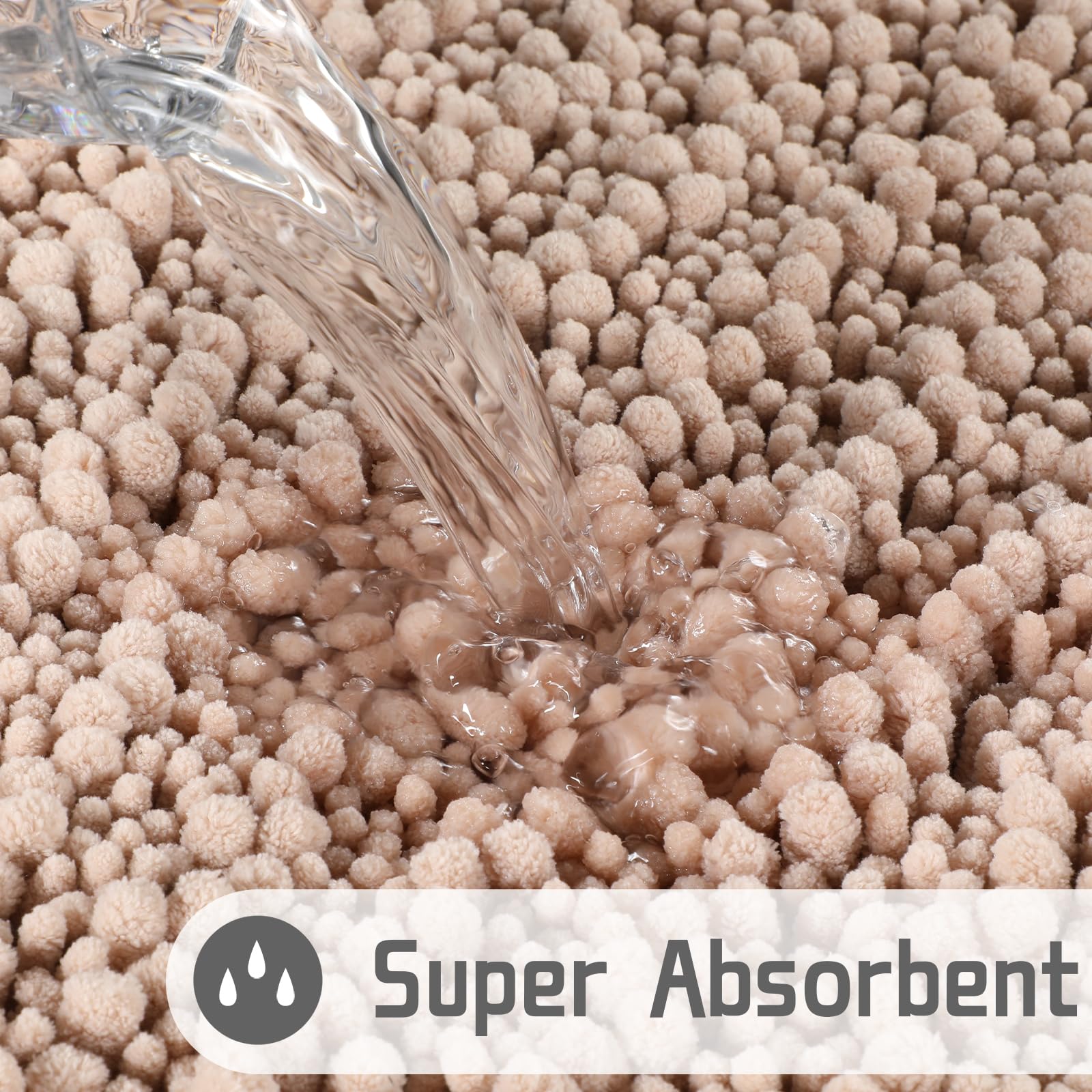 Yimobra Original Luxury Chenille Bathroom Rug Mat, Runner Rugs 60.2 X 24 Inches, Soft And Comfortable, Large Size, Super Absorbe